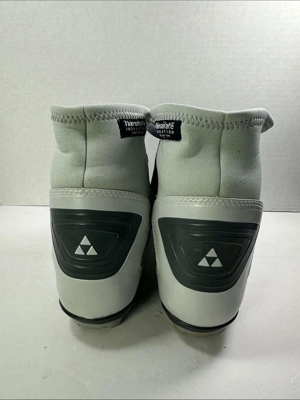 Fischer Light Gray Unisex Cross Country Ski Boots Lace-Up Ankle Boots Zipper 39